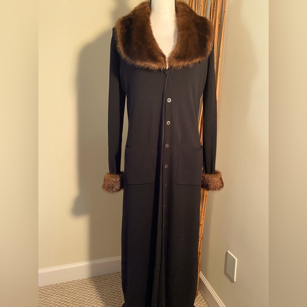 Faux fur duster